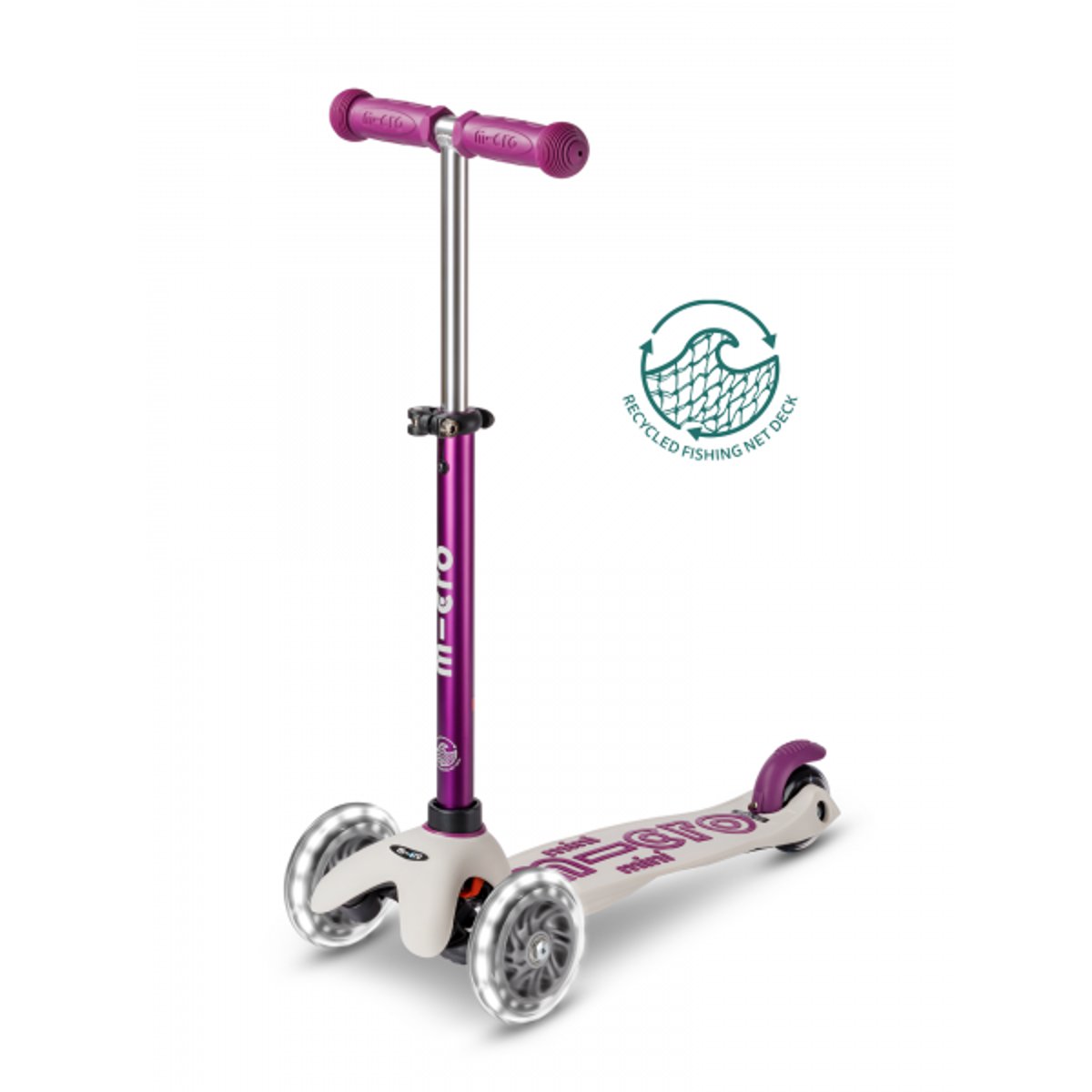 Mini Micro Deluxe Eco LED - Pourpre violet, MICRO MOBILITY