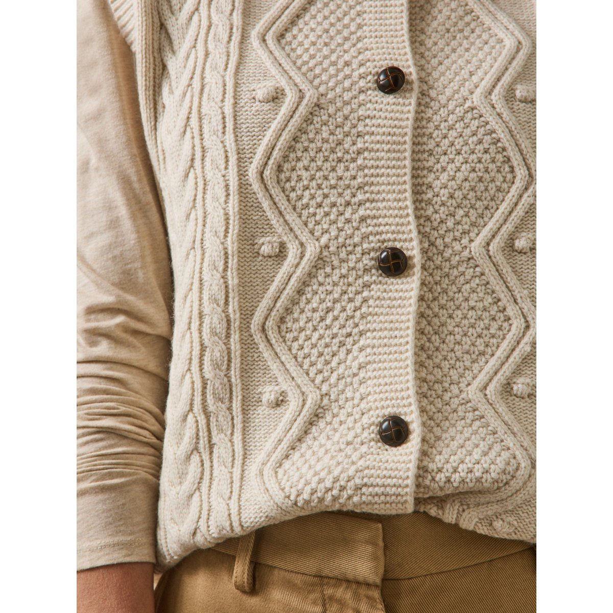 Gilet sans manches laine RWS* ecru, CYRILLUS