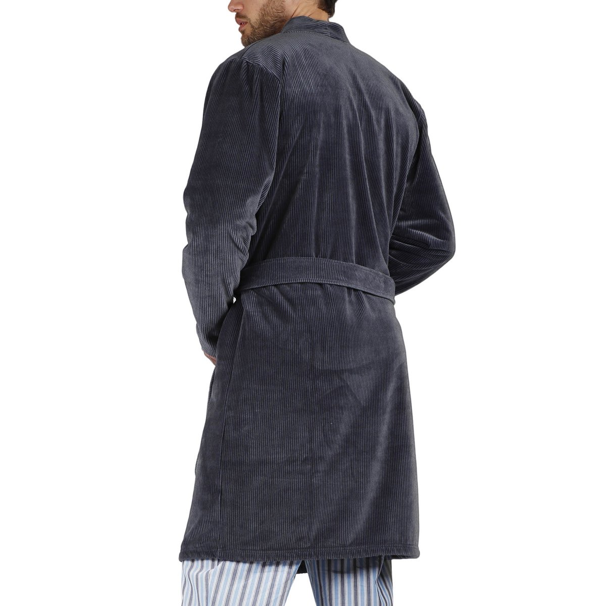 Robe de chambre Every Stripes bleu marine, ADMAS