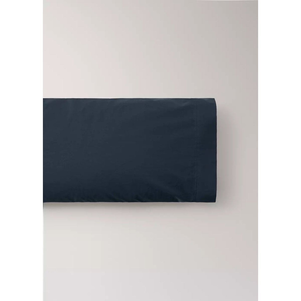Taie d'oreiller coton garment-dyed dentelle large 45x110 cm bleu marine, MANGO HOME