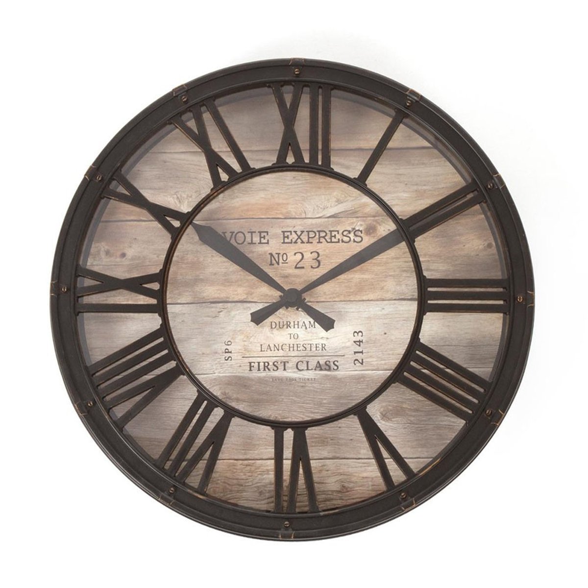Pendule vintage Ø39 x 7,7 d'épaisseur noir, ATMOSPHERA