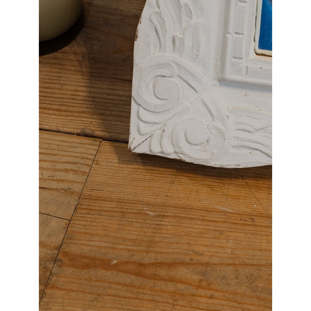 Miroir en bois blanc Georges N°1526 - Bon état blanc, DEBONGOUT