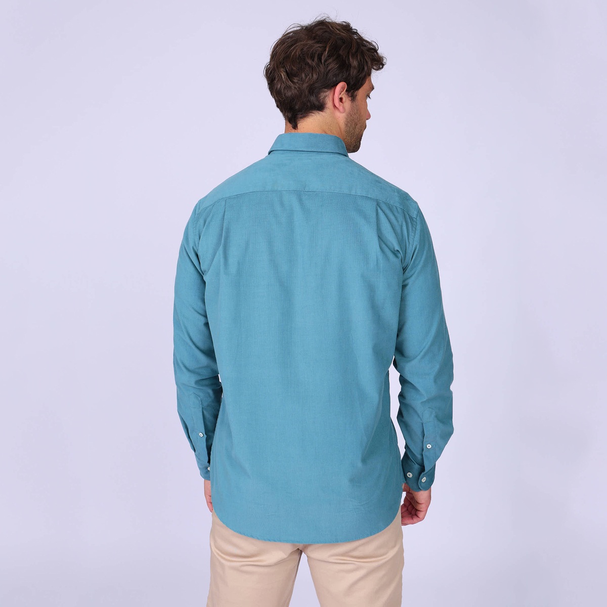 Chemise velours millerais bleu mineral, MISE AU GREEN