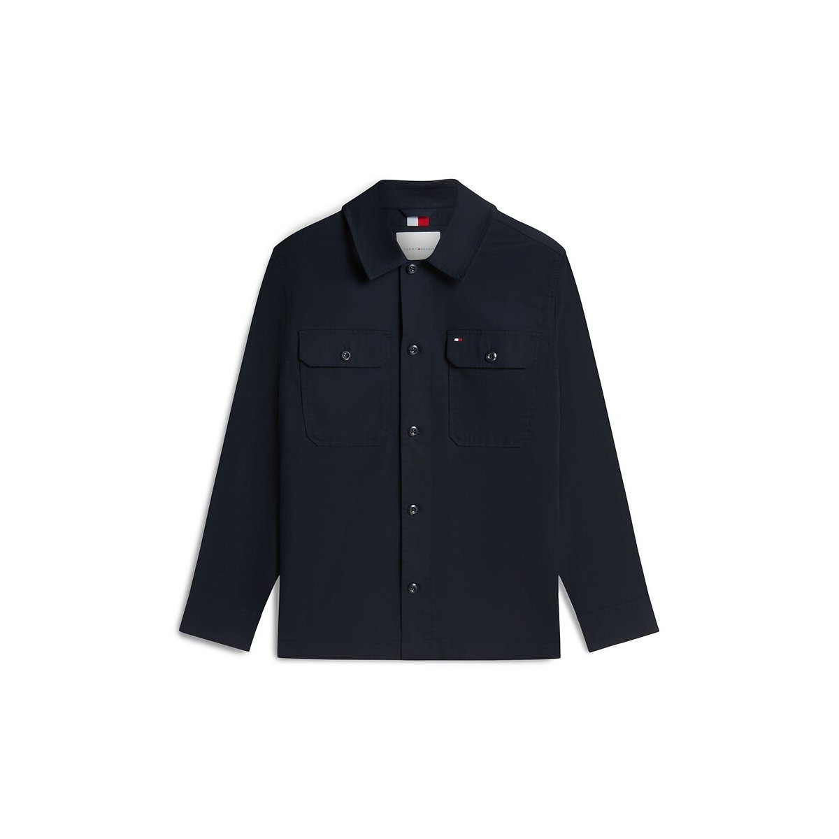 Cotton Buttoned Shacket navy blue, TOMMY HILFIGER