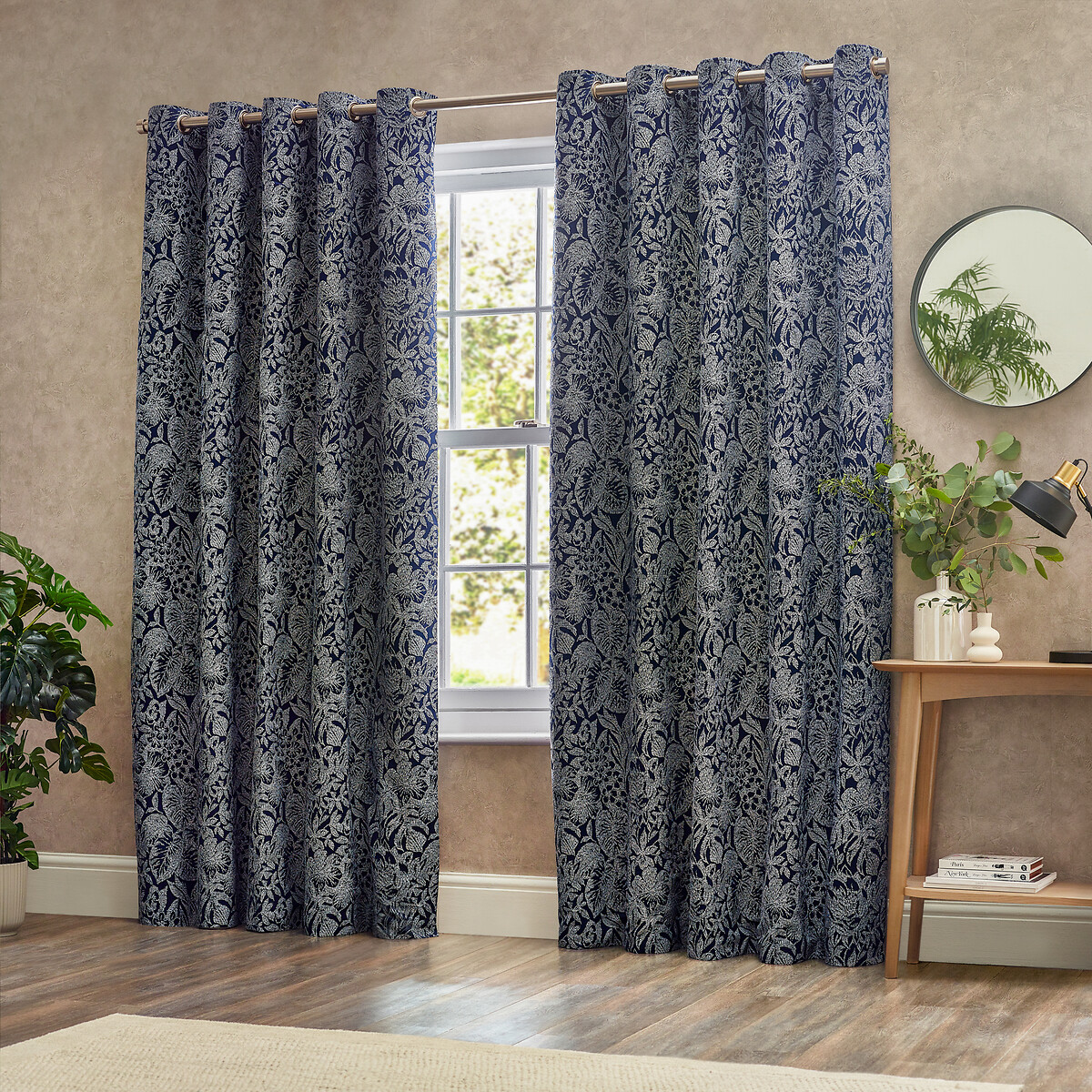 Bali Eyelet Curtains midnight blue, WYLDER