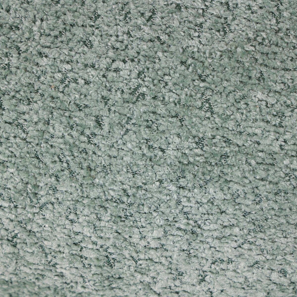 Pouf en tissu aspect peluche rase vert d'eau, ZAGO