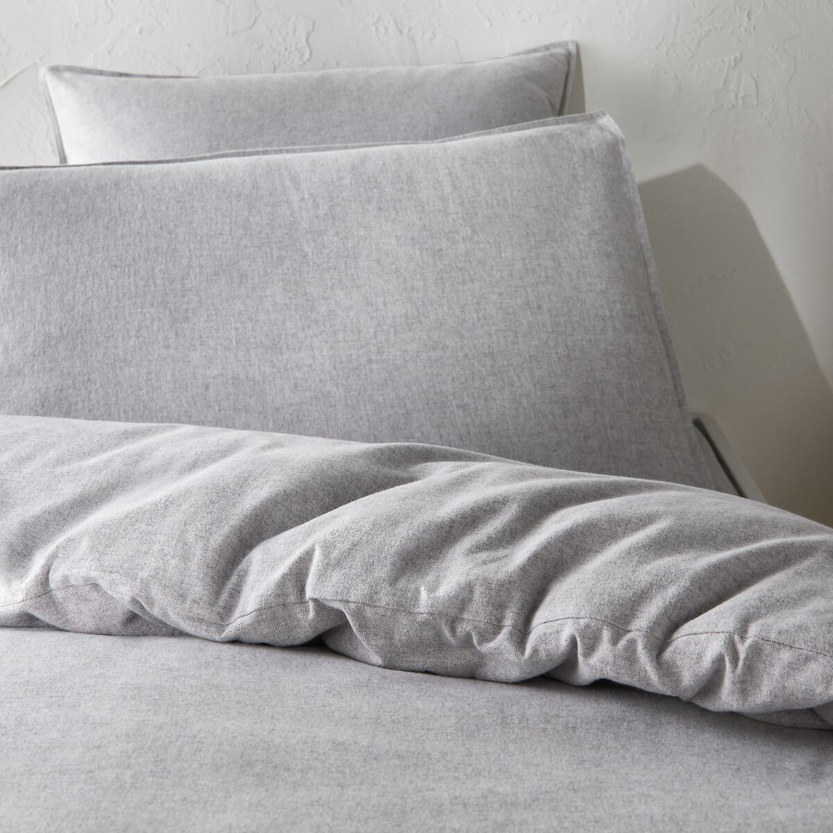 Federa, flanella di cotone chambray, Clara grigio chiné , LA REDOUTE INTERIEURS