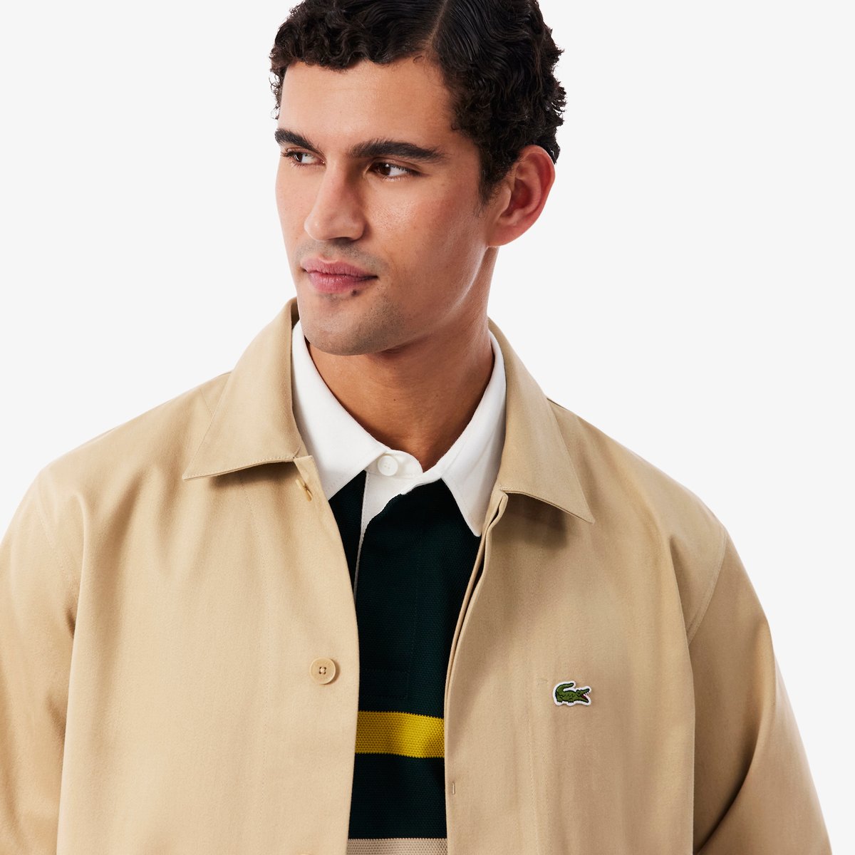 Surchemise twill de coton beige-02s, LACOSTE