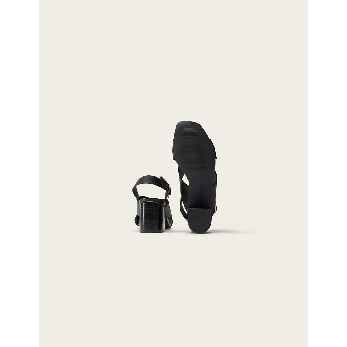 Sandales à talons DEA cuir noir, ODAJE