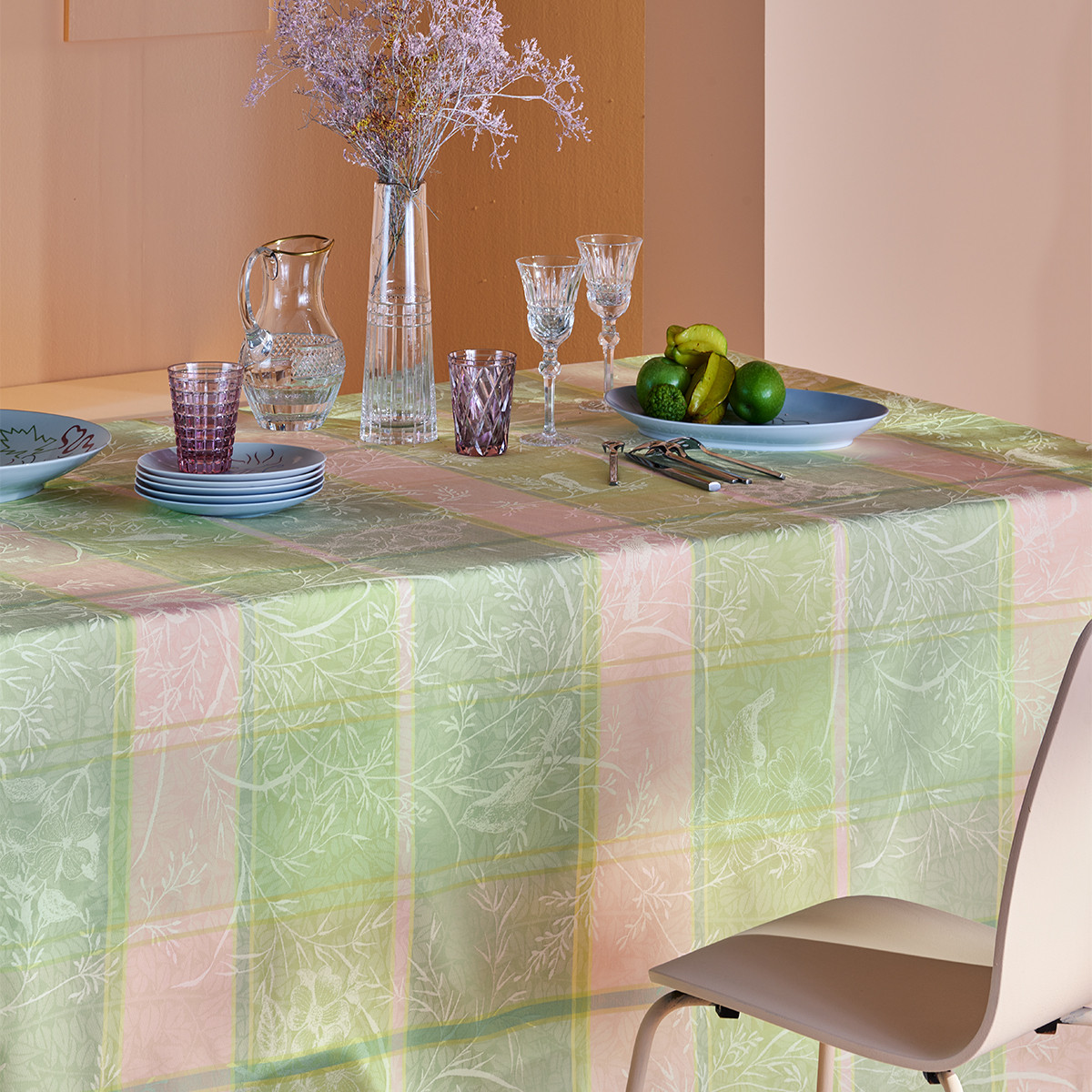 Nappe pur coton MILLE PRINTEMPS eclosion, GARNIER THIEBAUT
