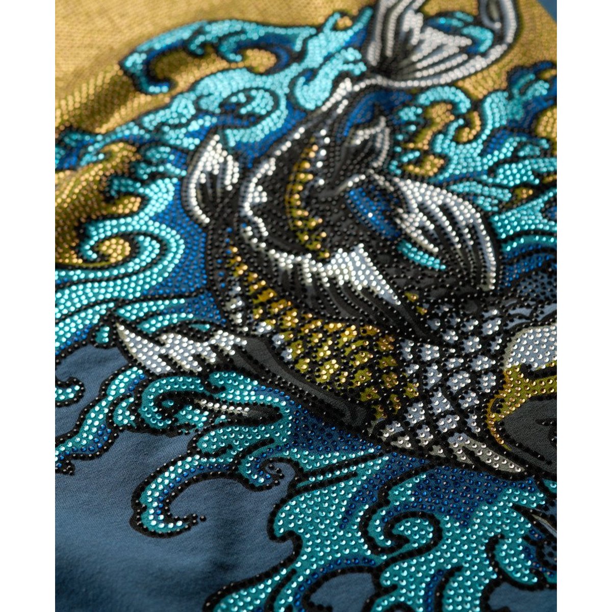 T-shirt décontracté à strass Tokyo bleu encre, SUPERDRY