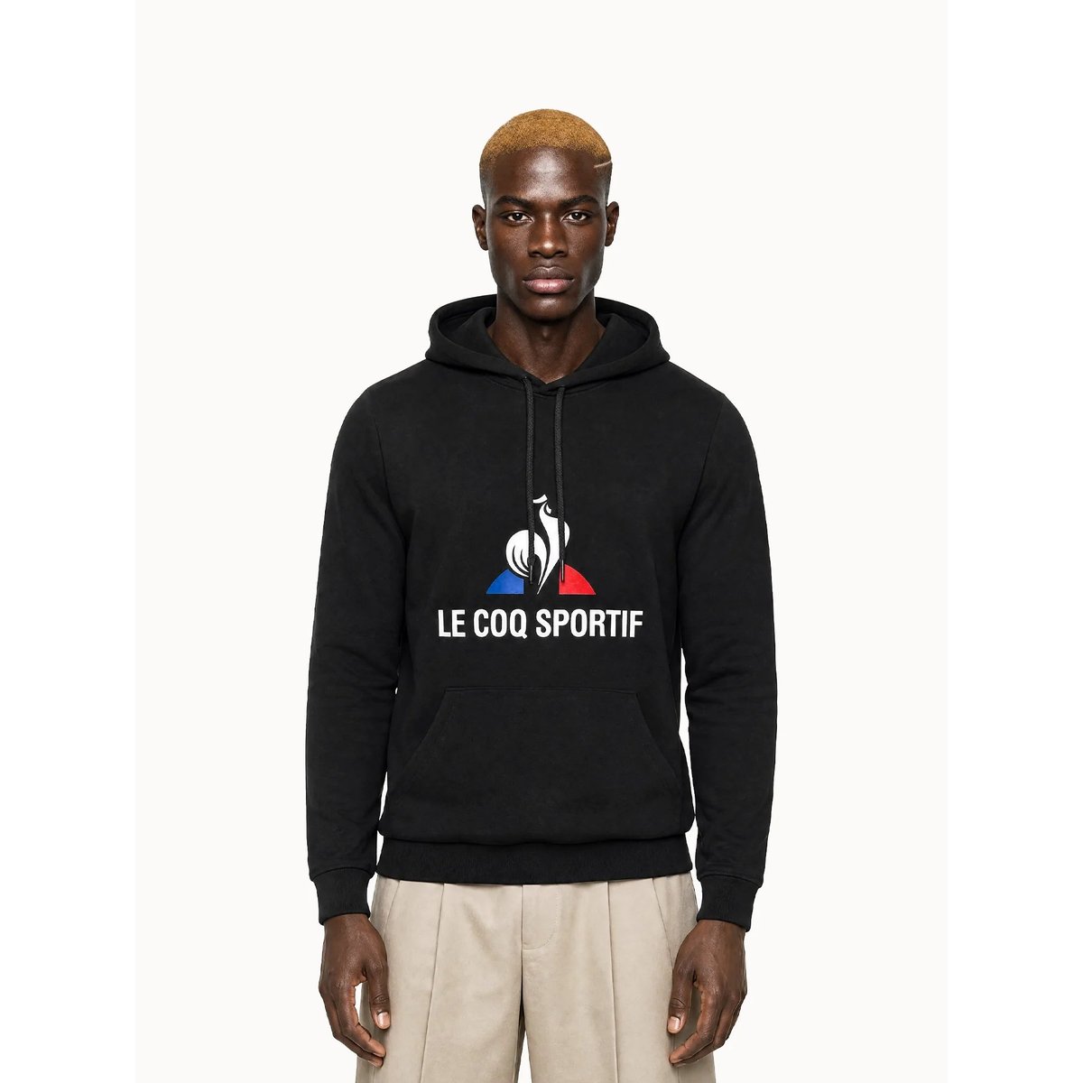 Sweat à capuche noir, LE COQ SPORTIF