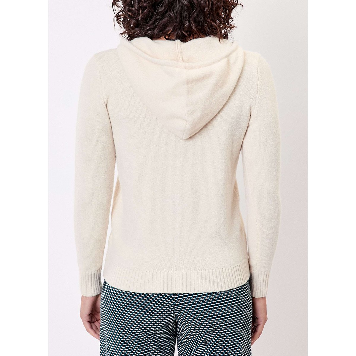 Gilet zippé maille à capuche GARREN beige gray, LA FIANCÉE