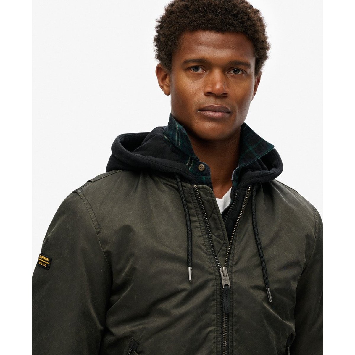 Bomber militaire MA1 vert foncé délavé, SUPERDRY