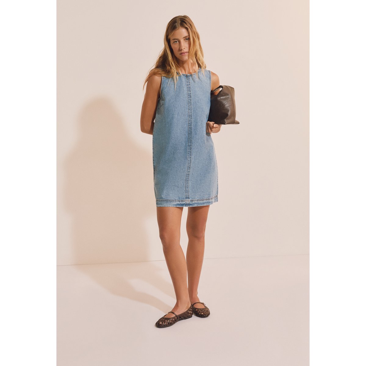 Robe courte en jean ROXANE bleu royal, ETAM