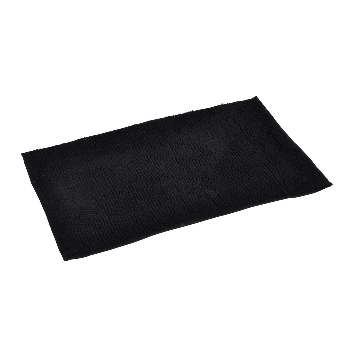 Tapis de bain en microfibre absorbante à picots noir, DOUCEUR D'INTÉRIEUR