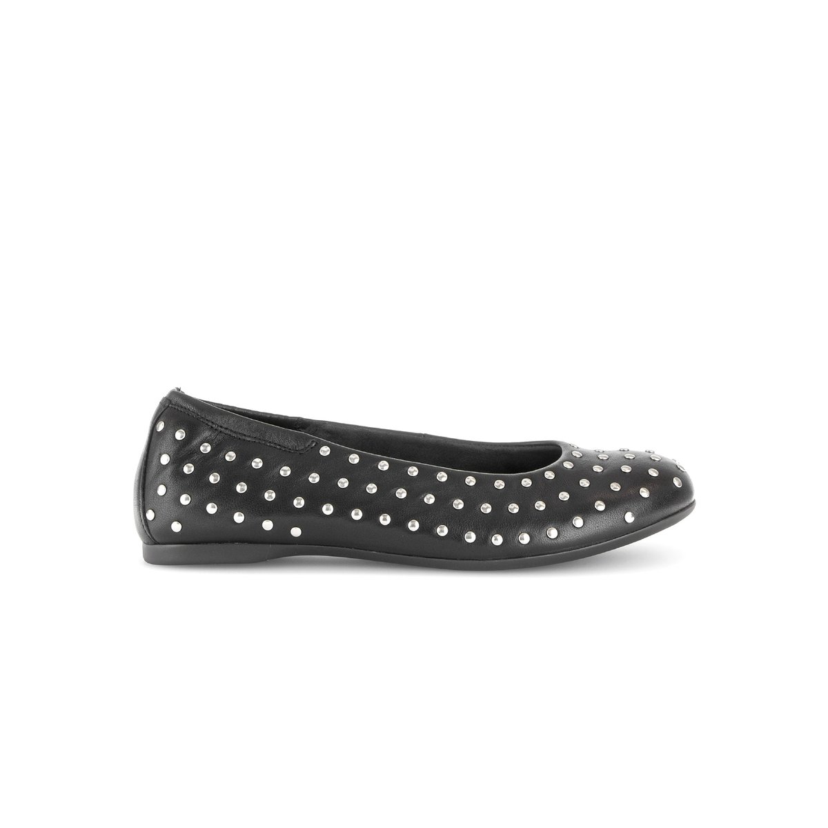 Ballerines en cuir à talon décroché noir lisse, GABOR