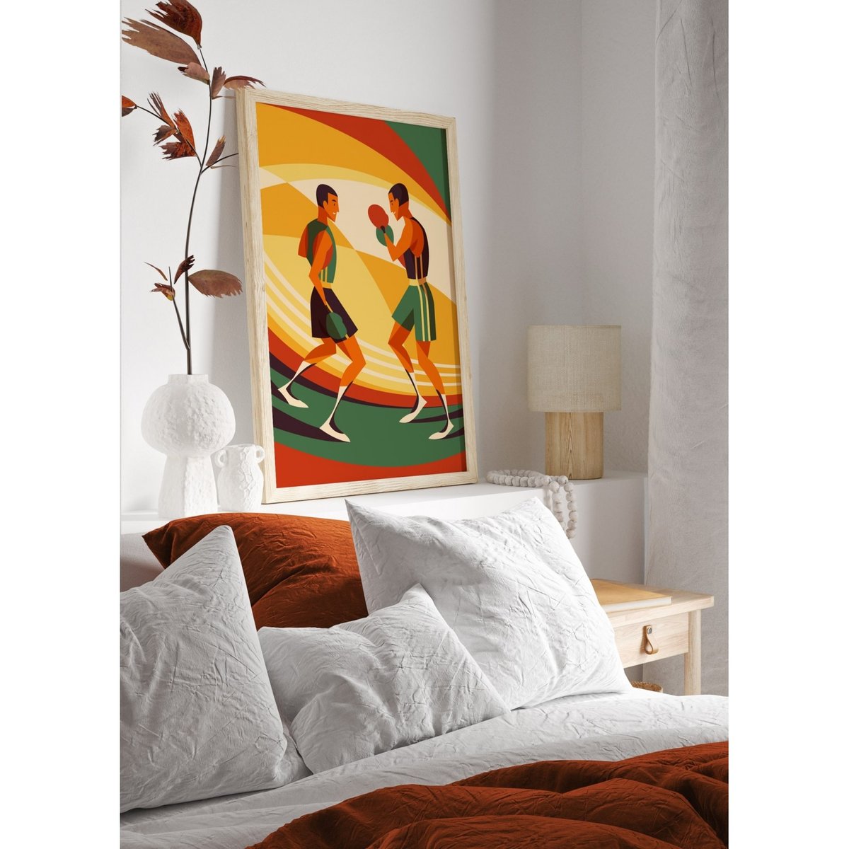 Affiche Boxe blanc, L'AFFICHERIE