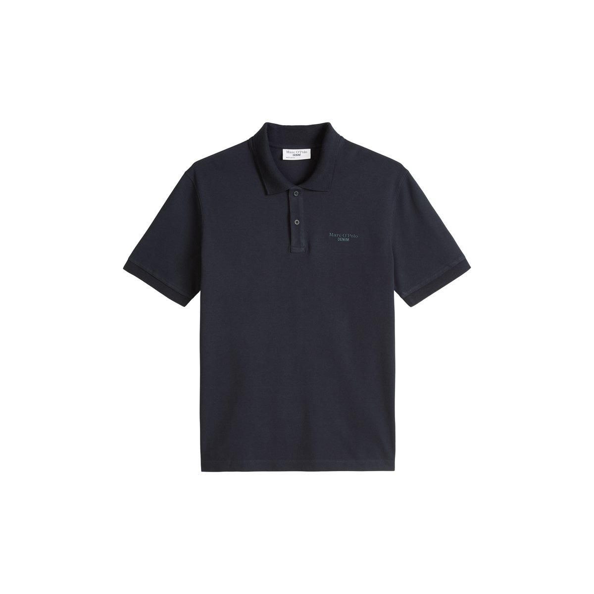 Polo en jersey régulier en pur coton bio bleu foncé, MARC O’POLO DENIM