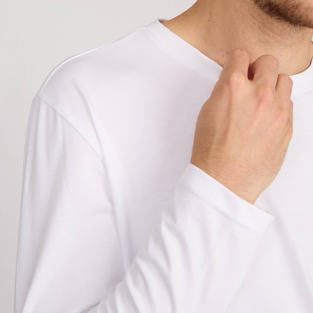 T-shirt manches longues blanc, MISE AU GREEN
