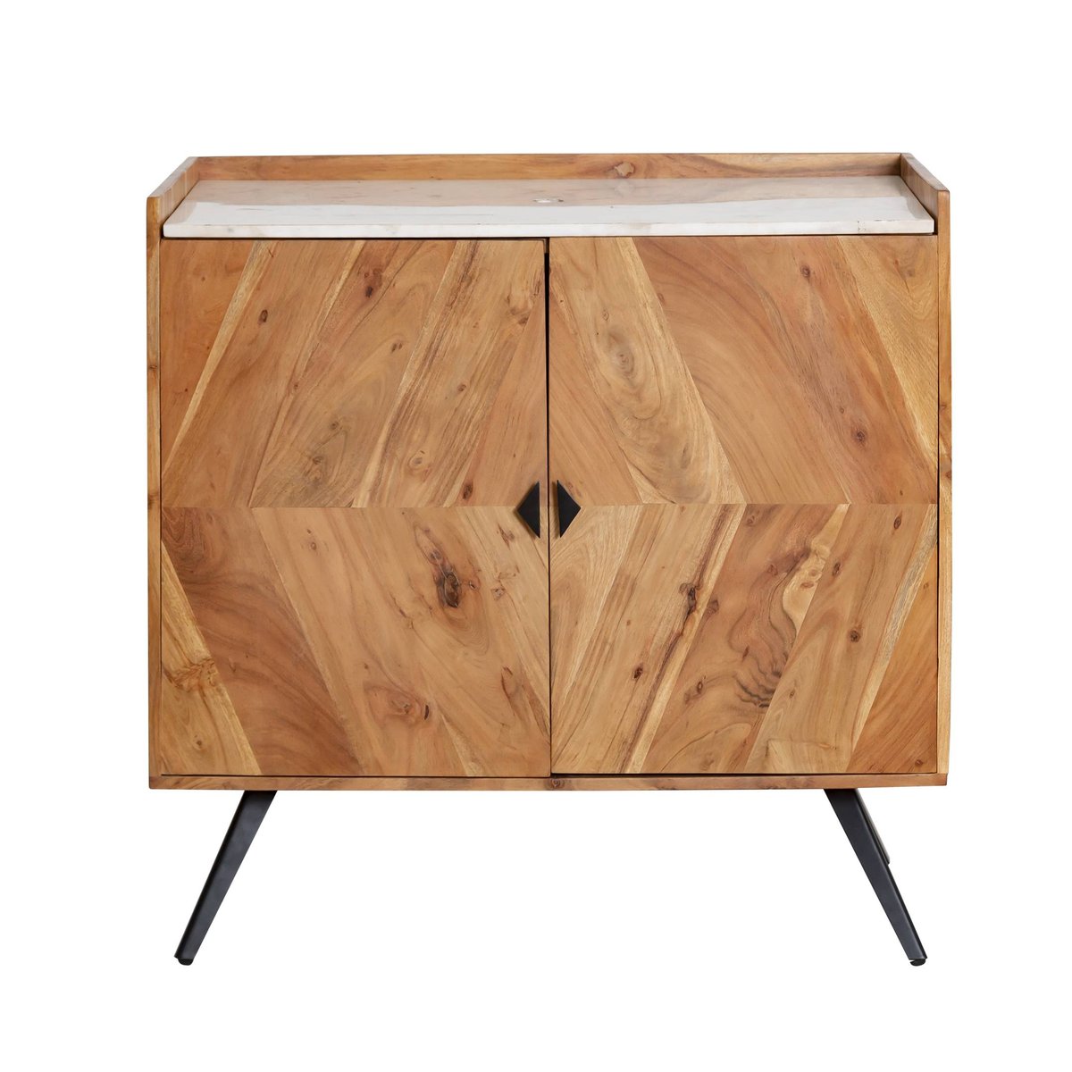 Meuble sous vasque en bois d'acacia ALOÉ bois clair, MADE IN MEUBLES