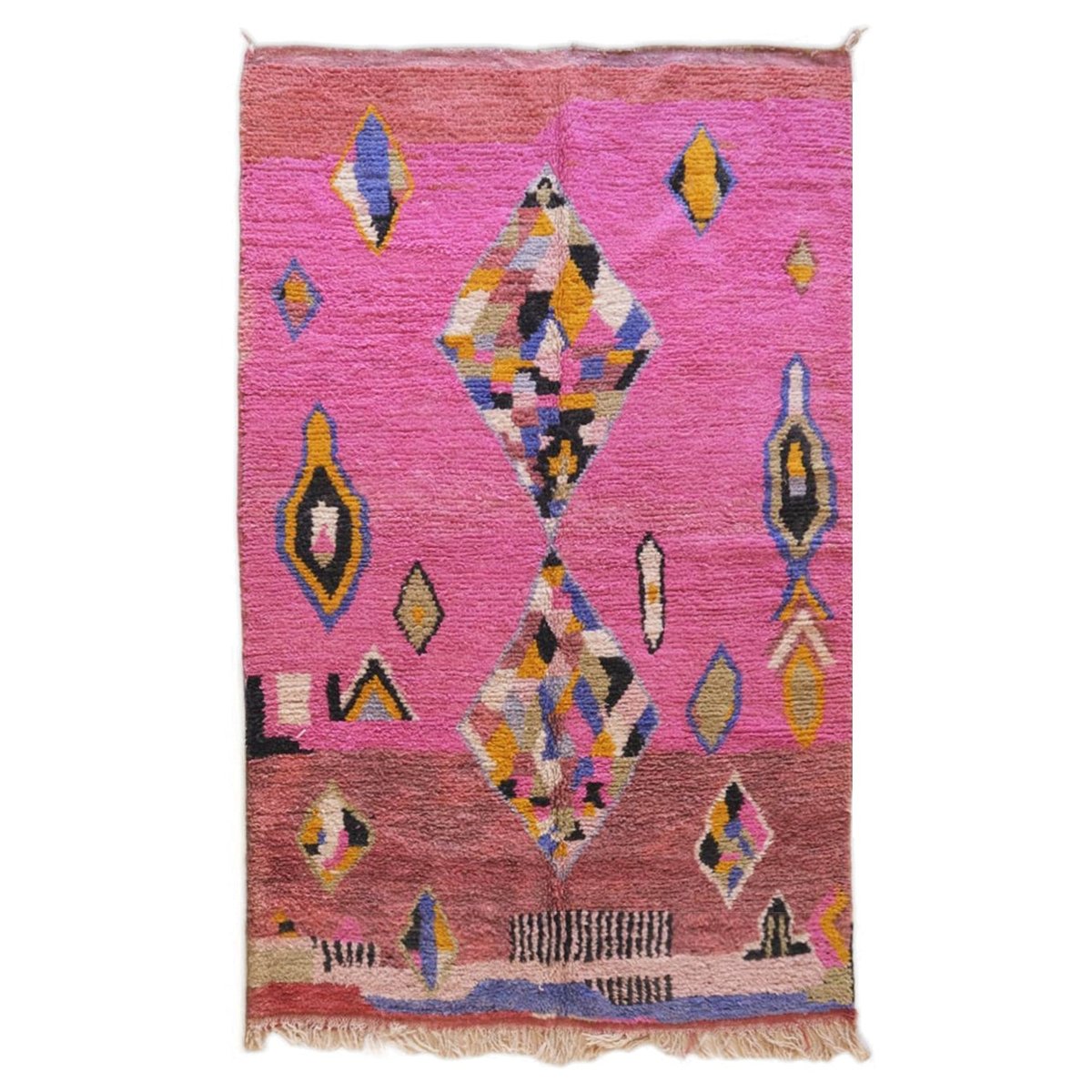 Tapis berbère en laine Boujad 196 x 312 cm rose poudrée, AFK LIVING