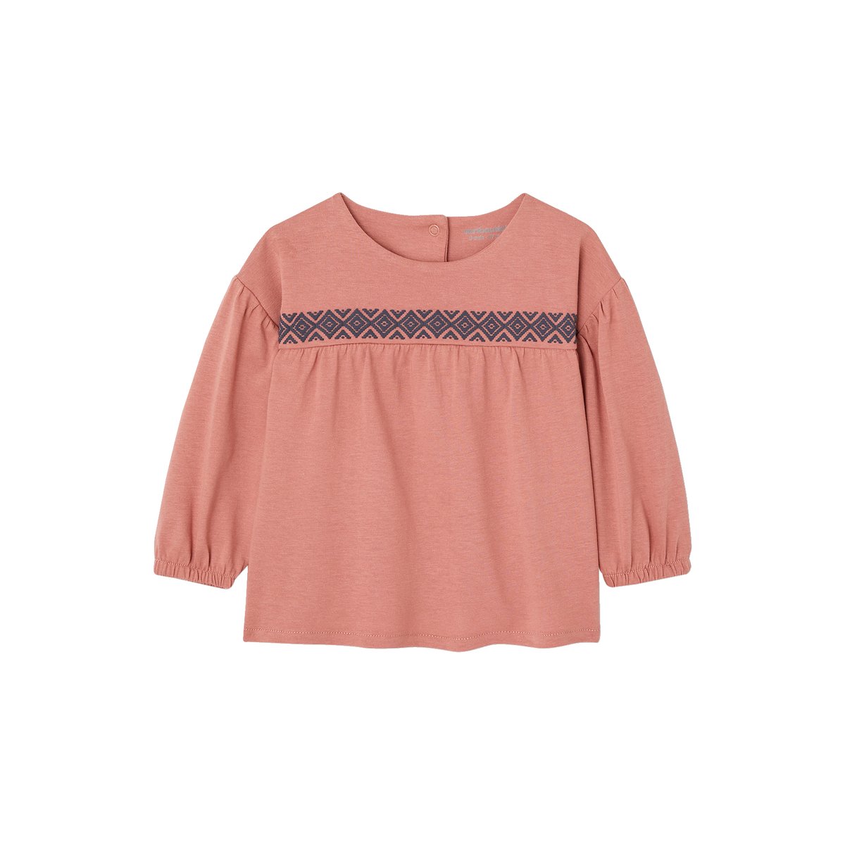 T-shirt bébé motif à l'encre gonflante bois de rose, VERTBAUDET