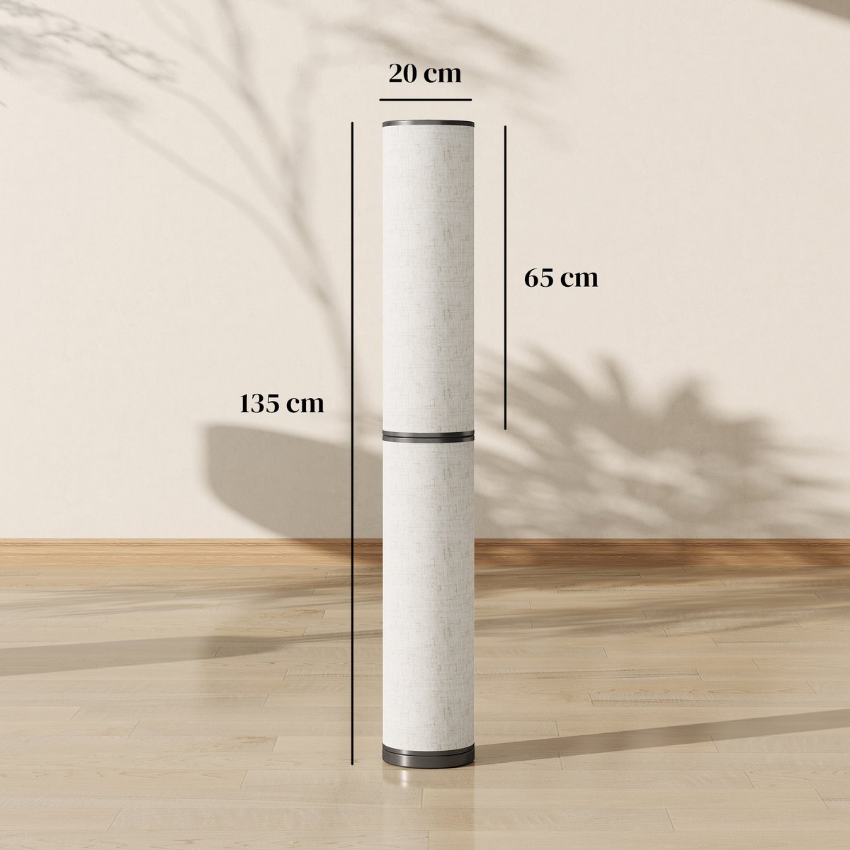 Lampadaire Acier Beige beige, HOMCOM