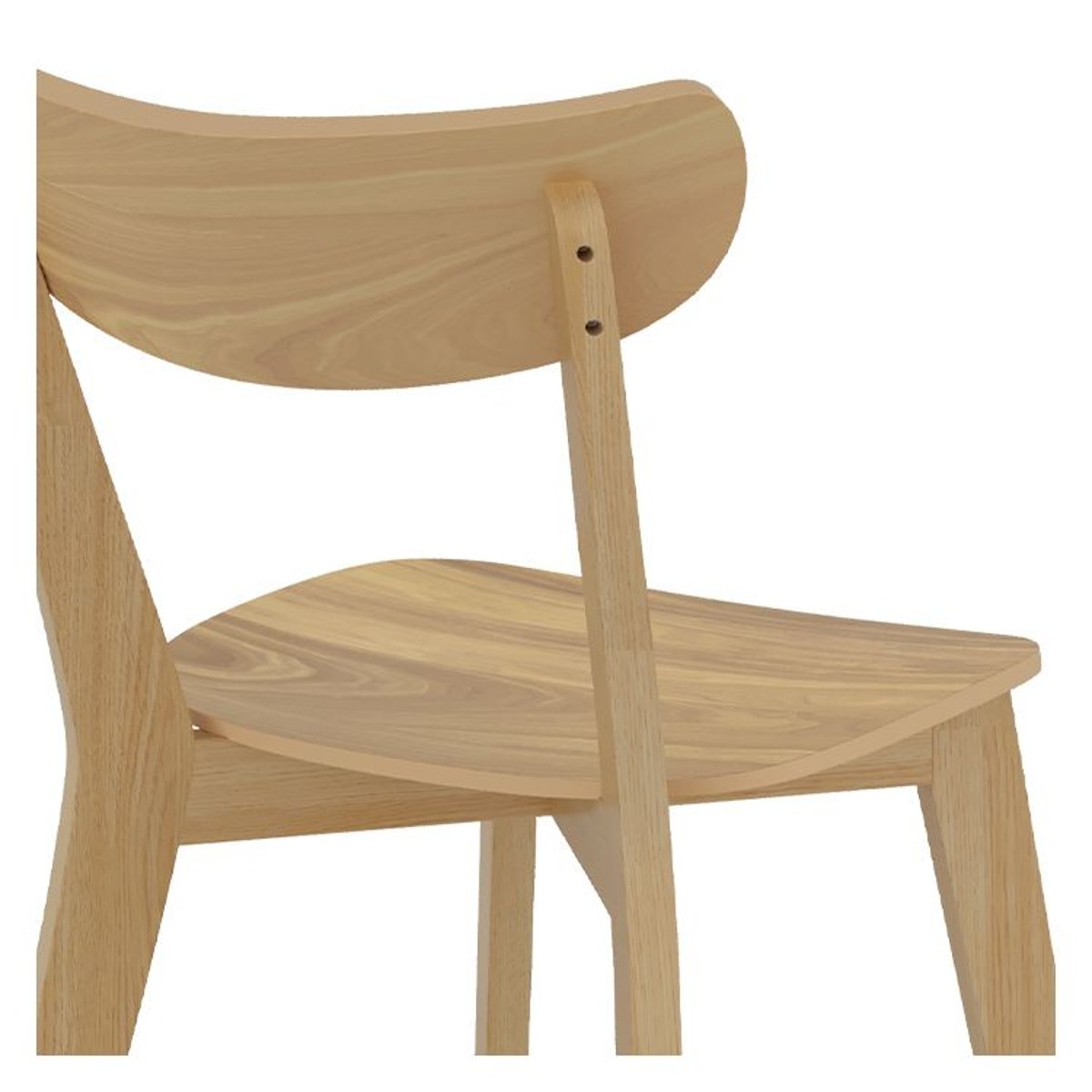 Lot de 2 chaises en bois - TABATA bois clair, MAISON PAVANE