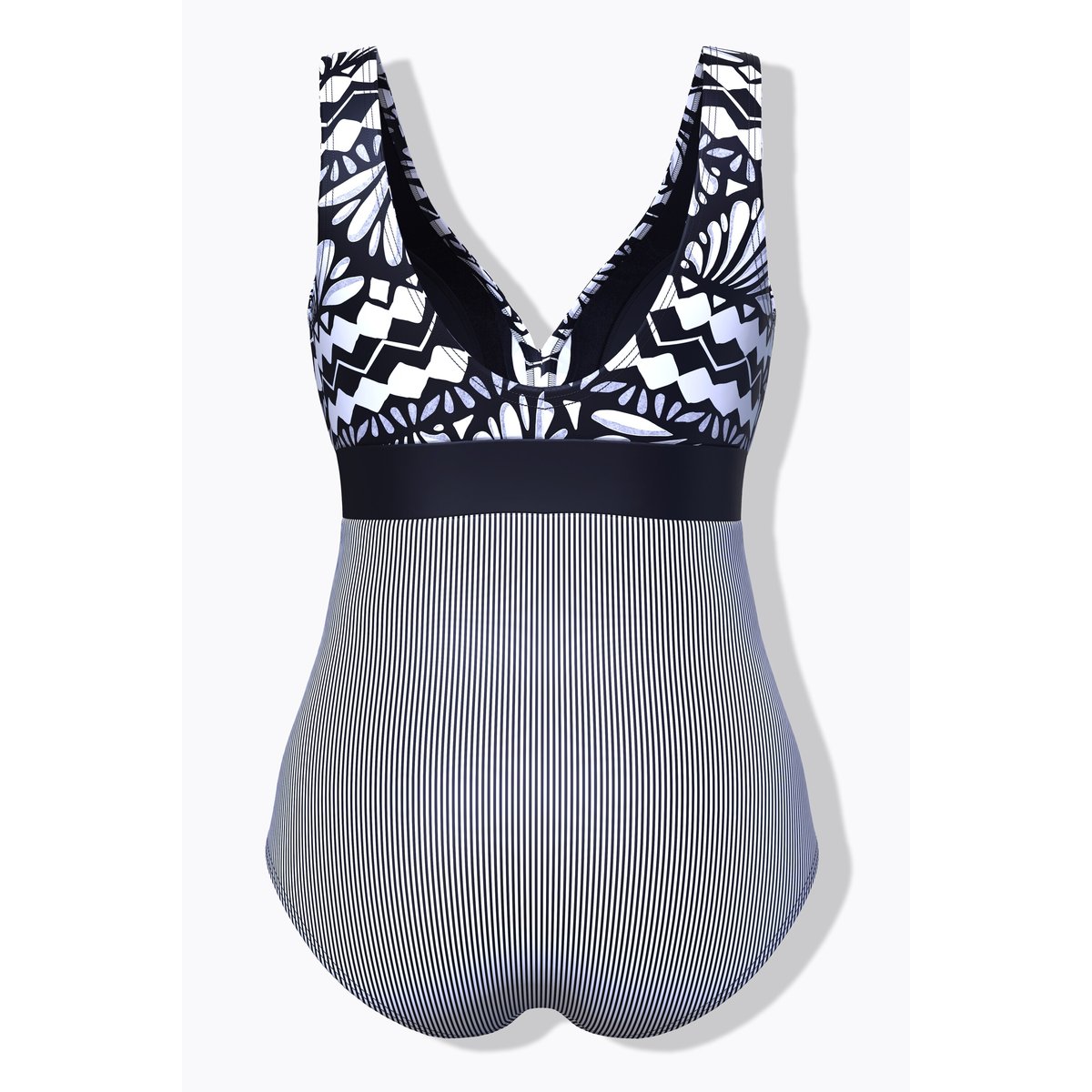 Maillot de bain à bonnets souples. Bande noir, ULLA POPKEN