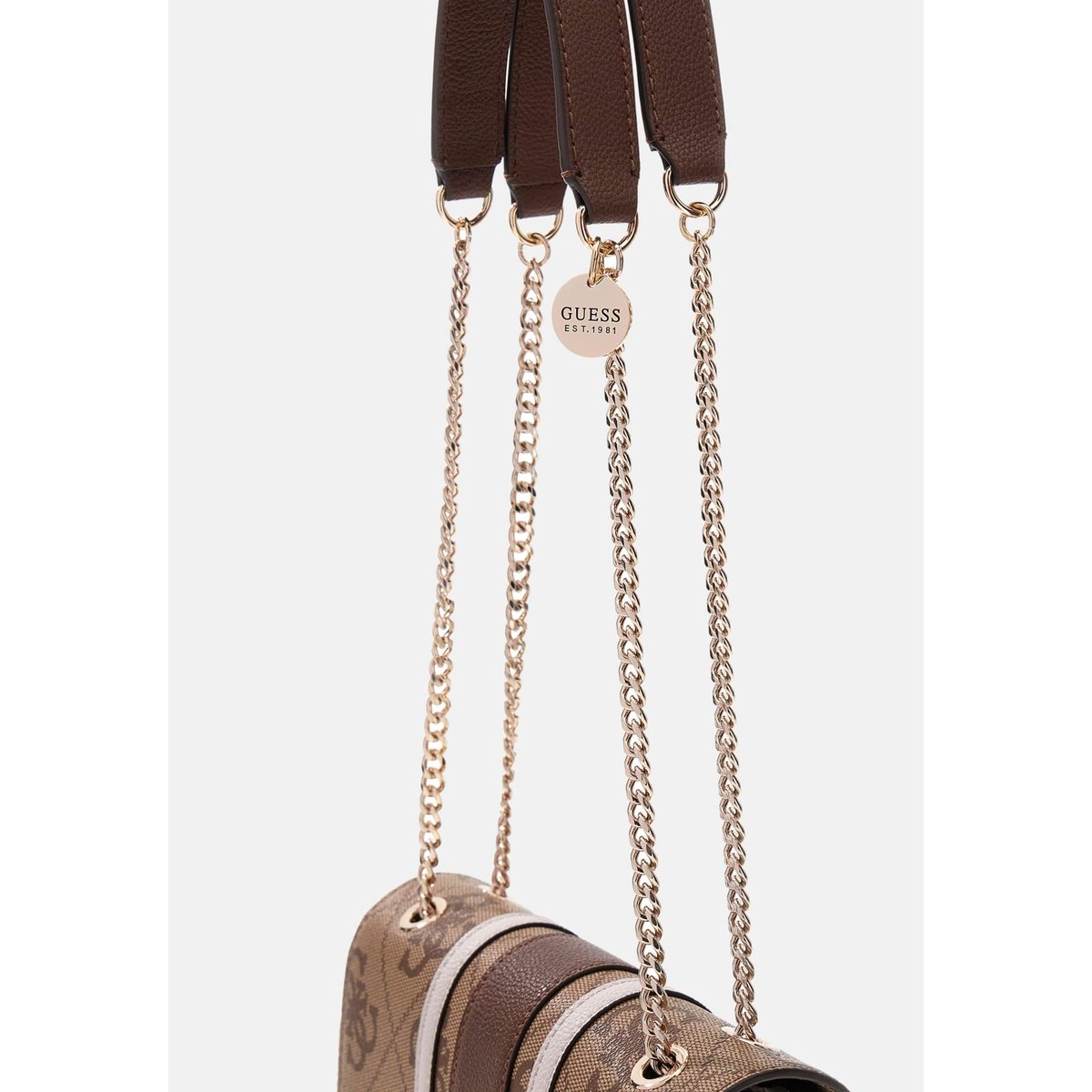 Sac Bandoulière Logo Noelle beige multi, GUESS