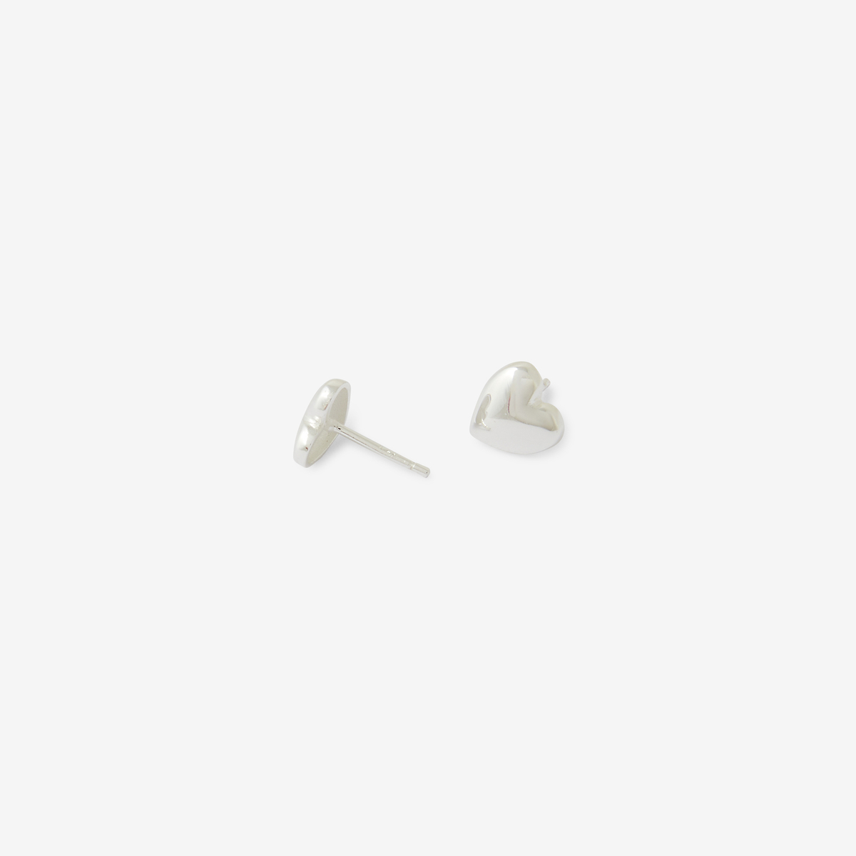 Puces d'oreilles cœur argentées - argent garanti 925 argenté, BALABOOSTE