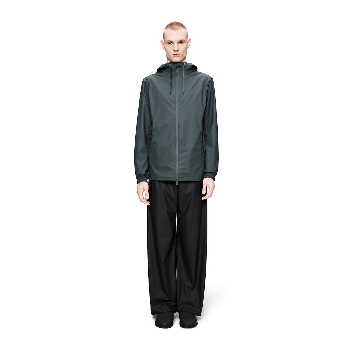 Coupe-vent droit à capuche unisexe STORM BREAKER gris foncé, RAINS