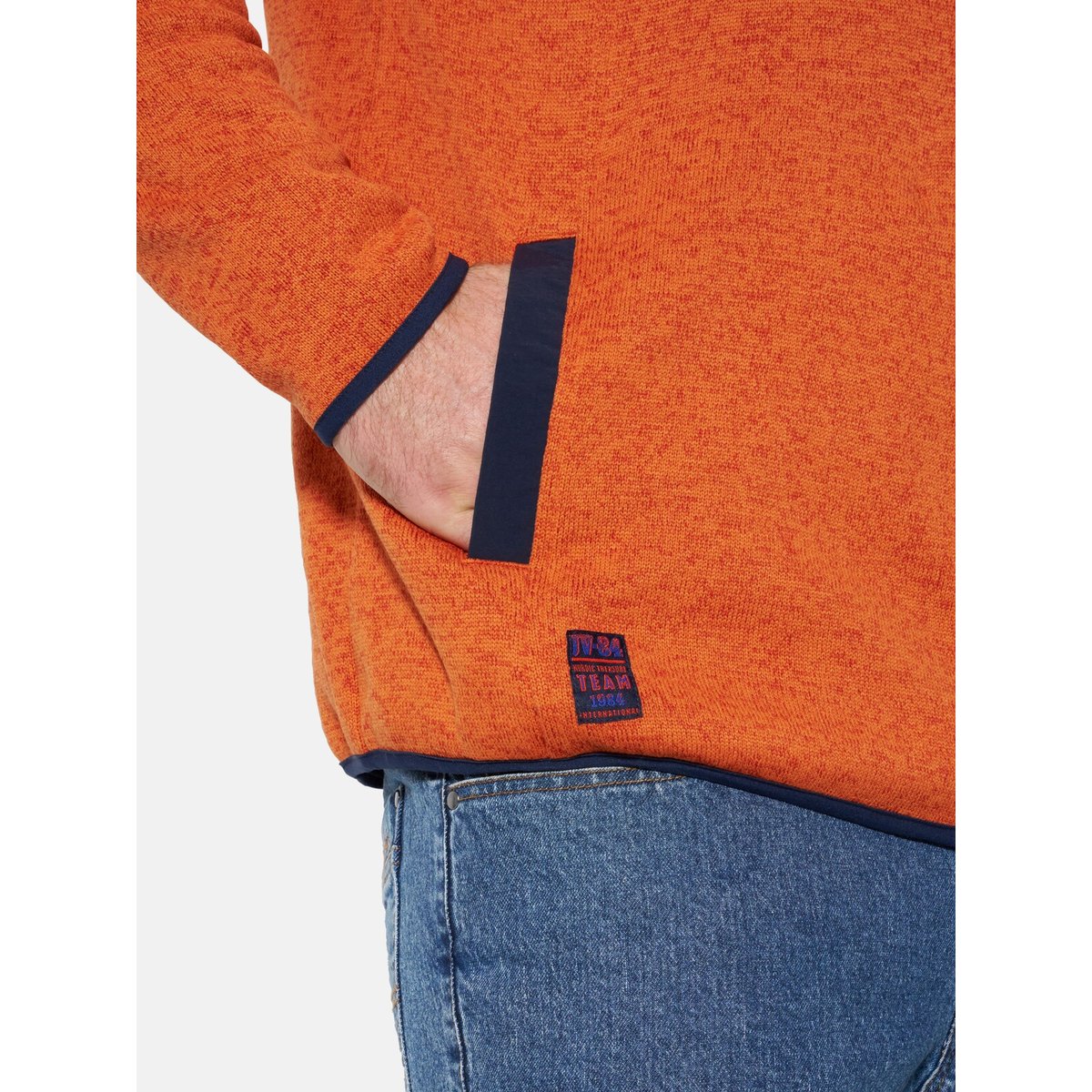 t-shirt en maille polaire OTMUND orange mélange, JAN VANDERSTORM
