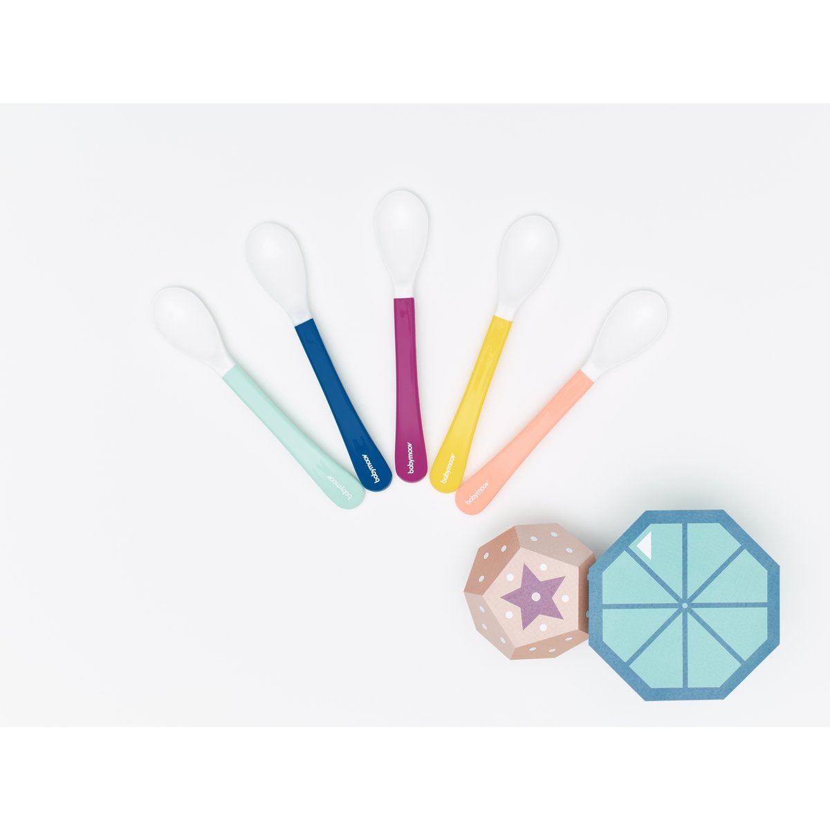 Cuillères bébé 2ème âge ergonomiques multicolore, BABYMOOV