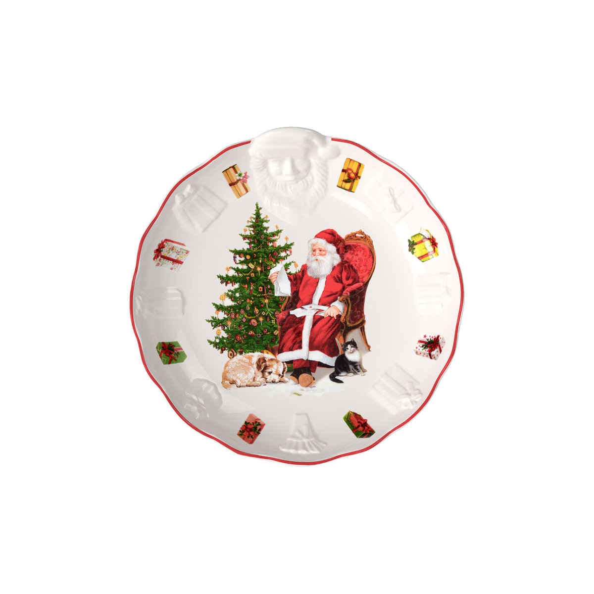 Cpe Déco Relief Père Noël, Liste Cadeaux TOY'S FANTASY couleur unique, VILLEROY & BOCH