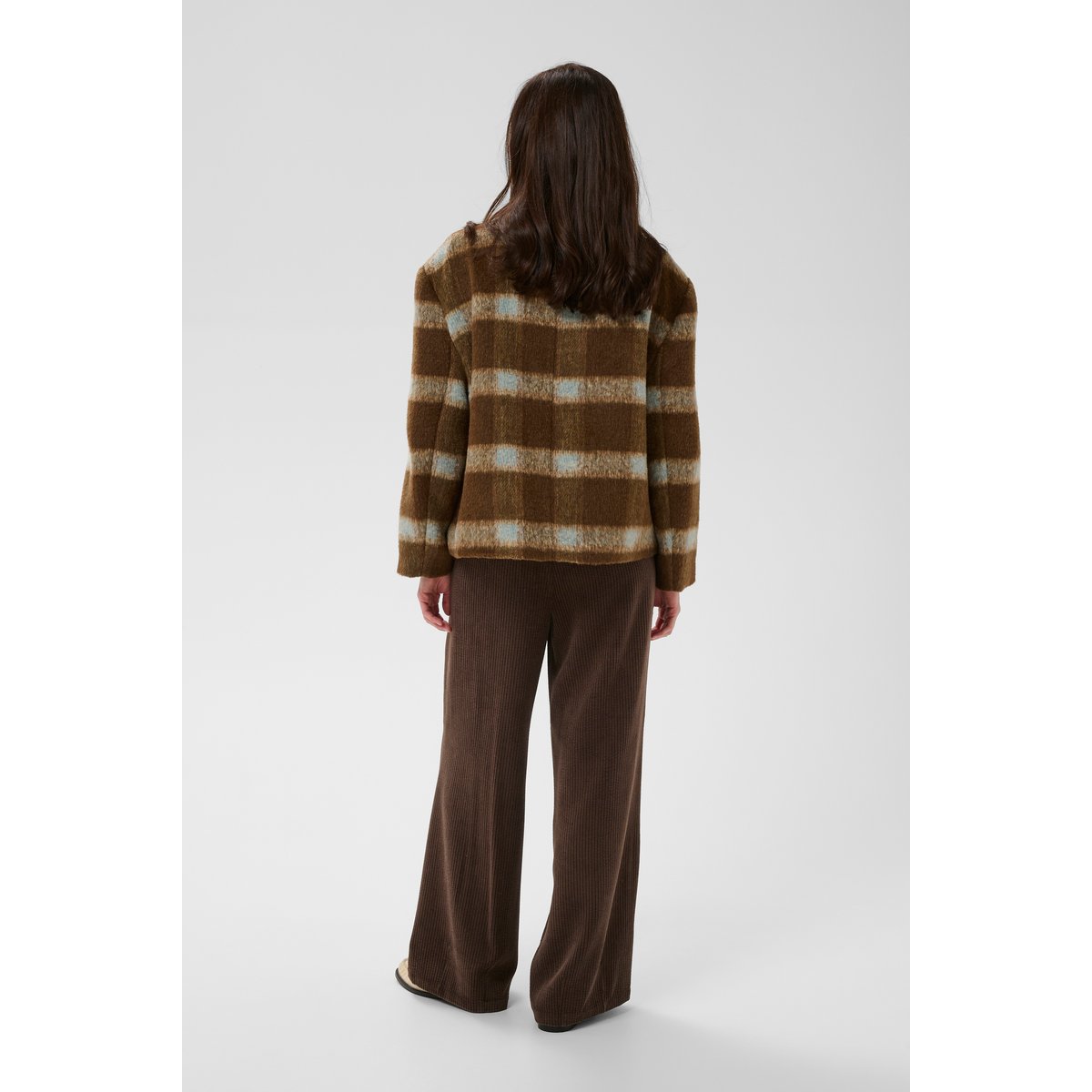 Veste marron brown check, CULTURE