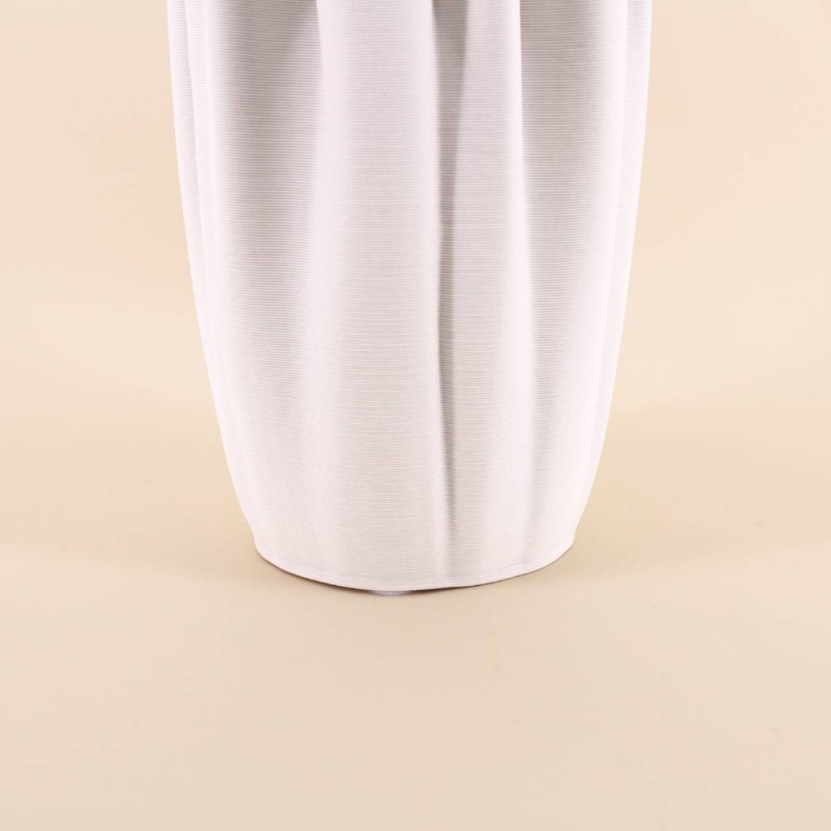 Vase en céramique plissé 3D, H28cm blanc, ORNAMI
