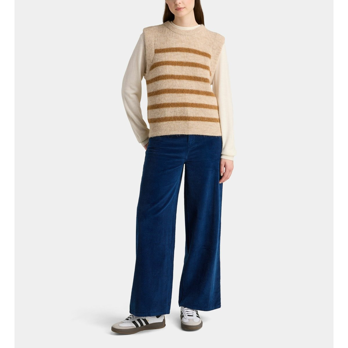 Pull dauphine sans manches en laine beige, GALERIES LAFAYETTE