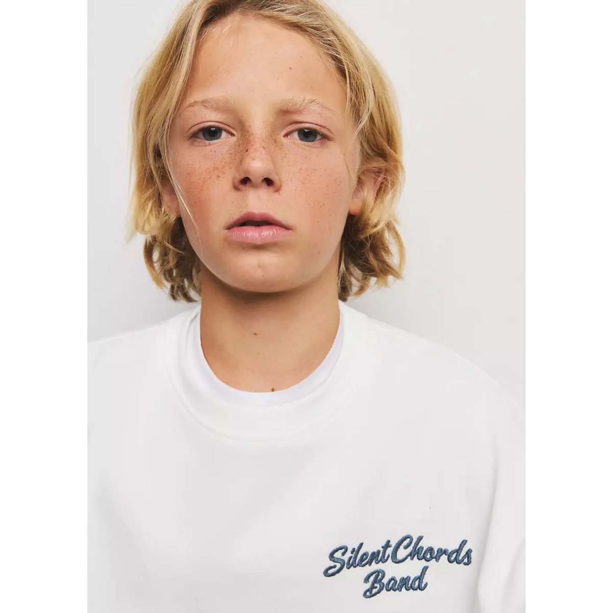 Sweat en coton 100 % imprimé blanc, MANGO KIDS