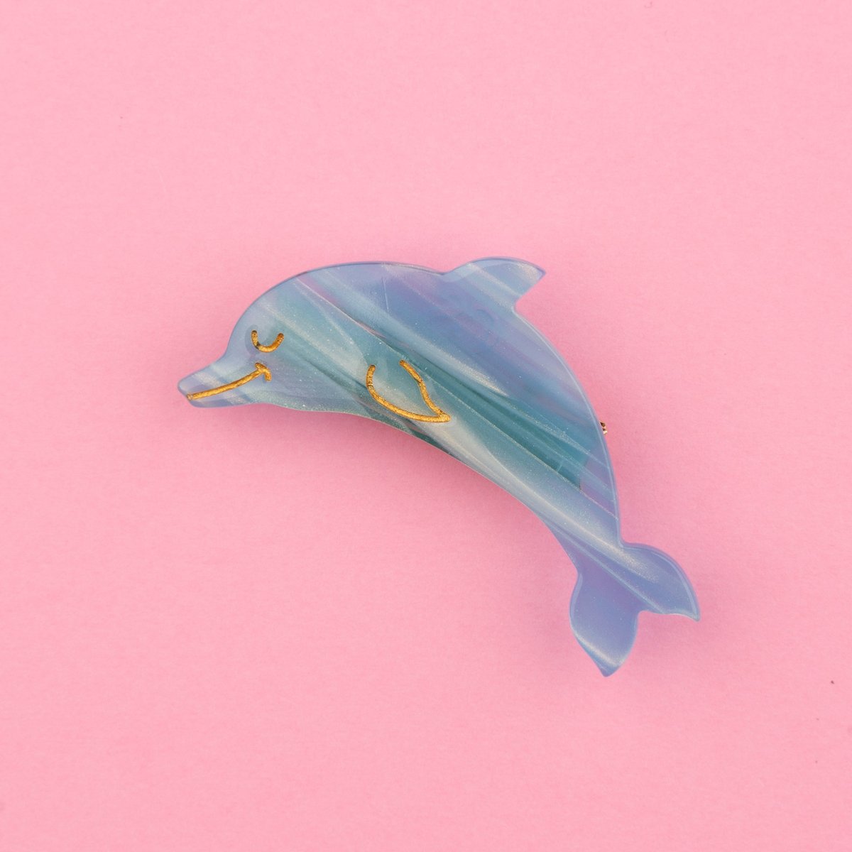Barrette DAUPHIN bleu clair, COUCOU SUZETTE
