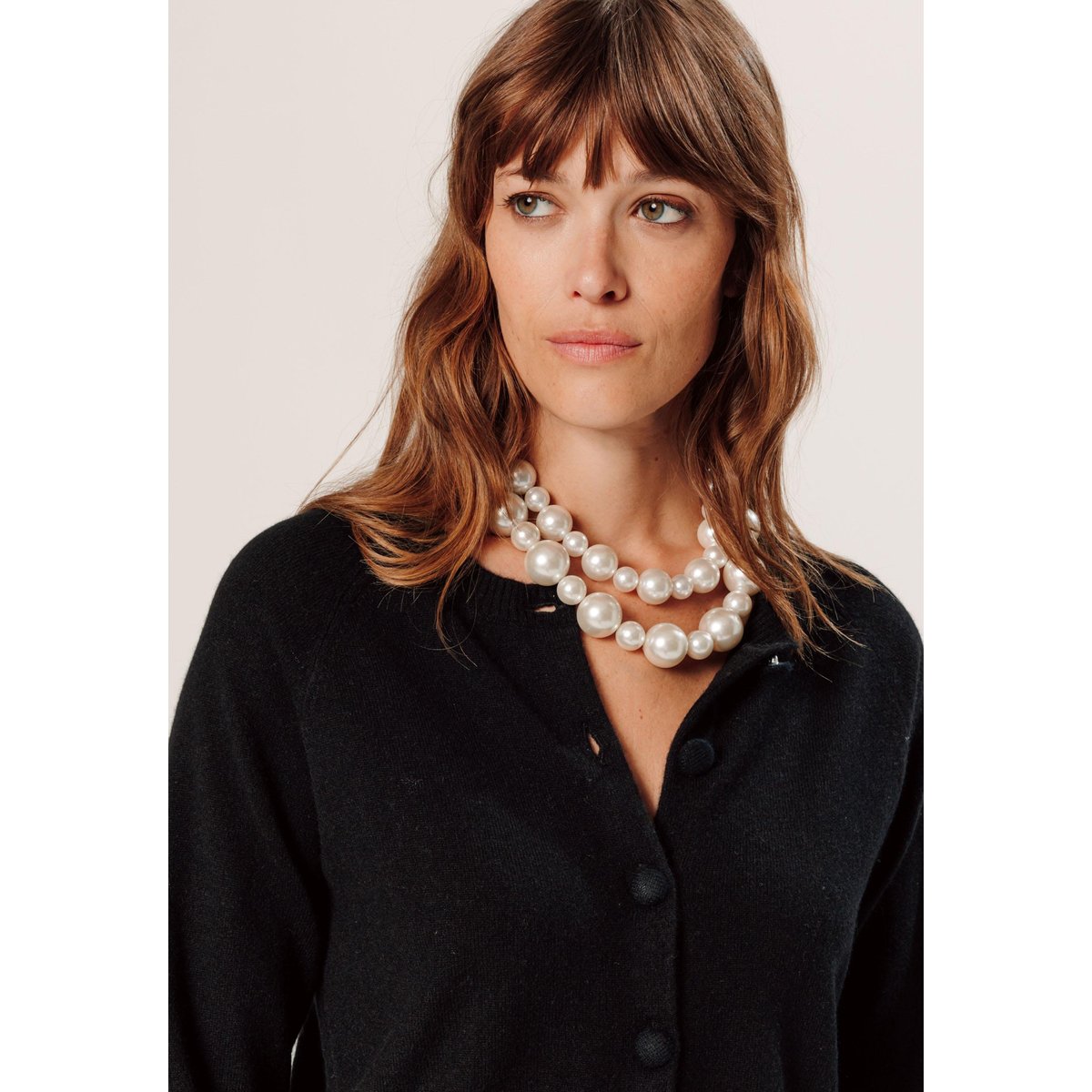 Cardigan en cachemire 2 fils noir, RODIER