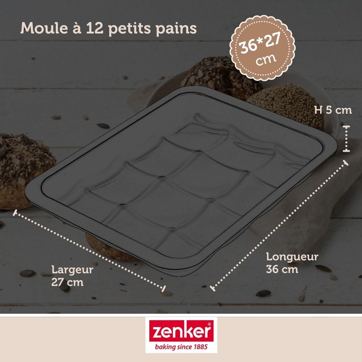 Set de 5 ustensiles de pâtisserie moule à gâteaux bols spatule noir, ZENKER