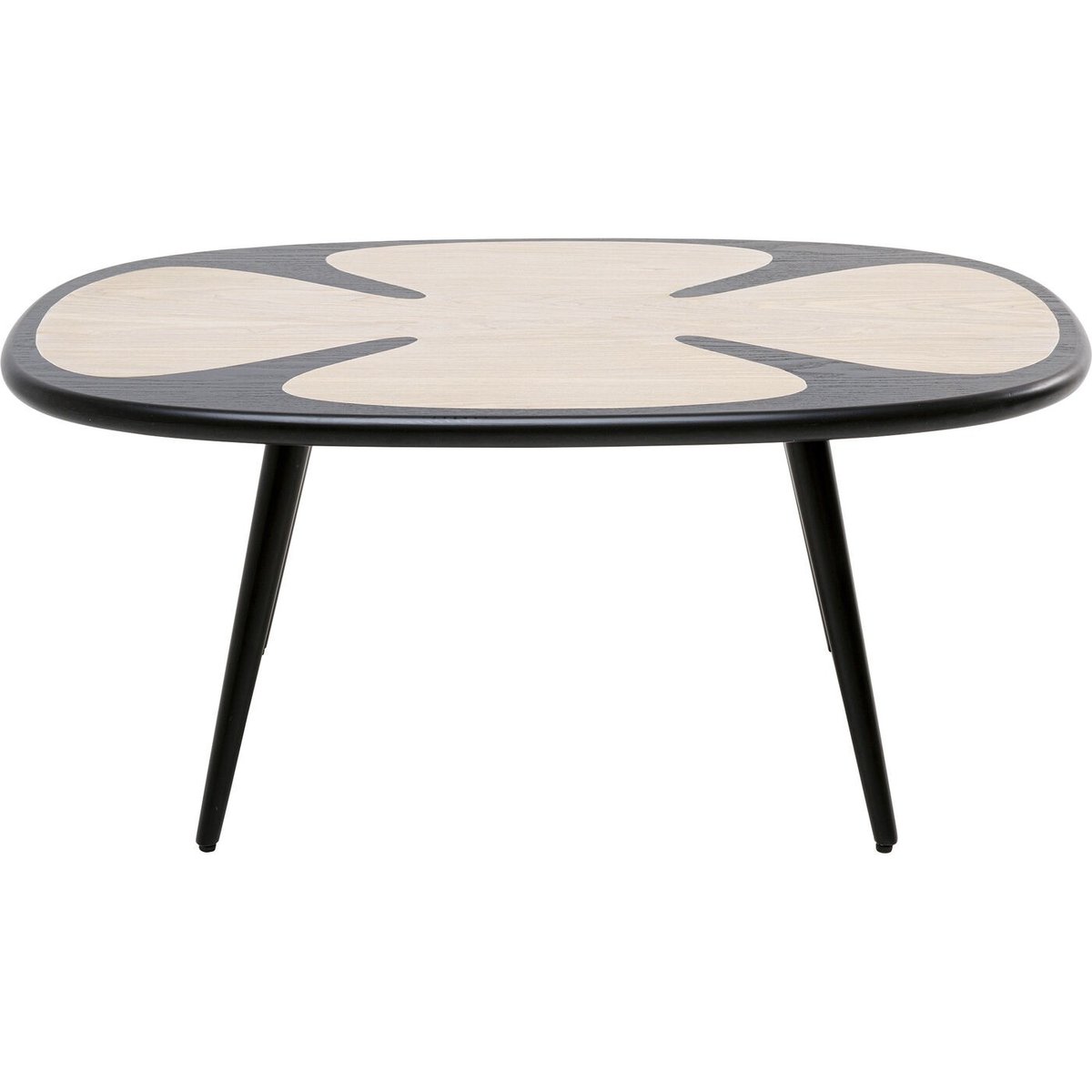 Table basse en frêne, PETAL noir, KARE DESIGN