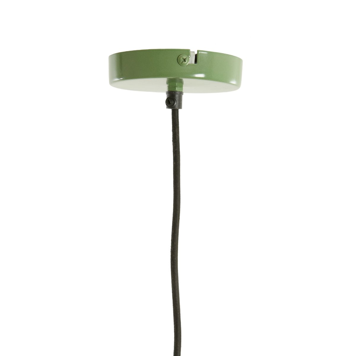 Lampe Suspendue Textiles ZUBEDO vert olive, LIGHT & LIVING 