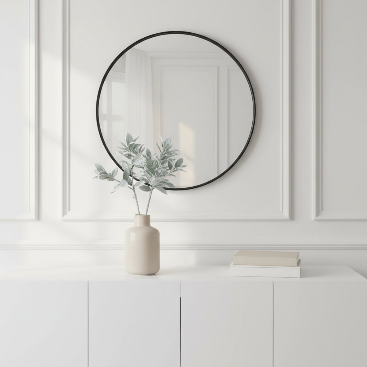Branche de laurier enneigé artificielle H45 blanc, SIA DECO