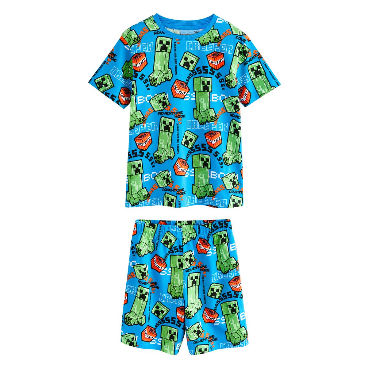 Pyjama short minecraft, lot de 2 vert/noir, NEXT