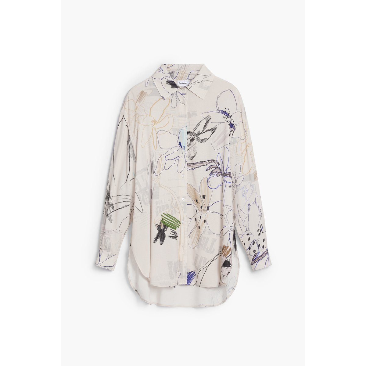 Chemise fluide collage beige, DESIGUAL