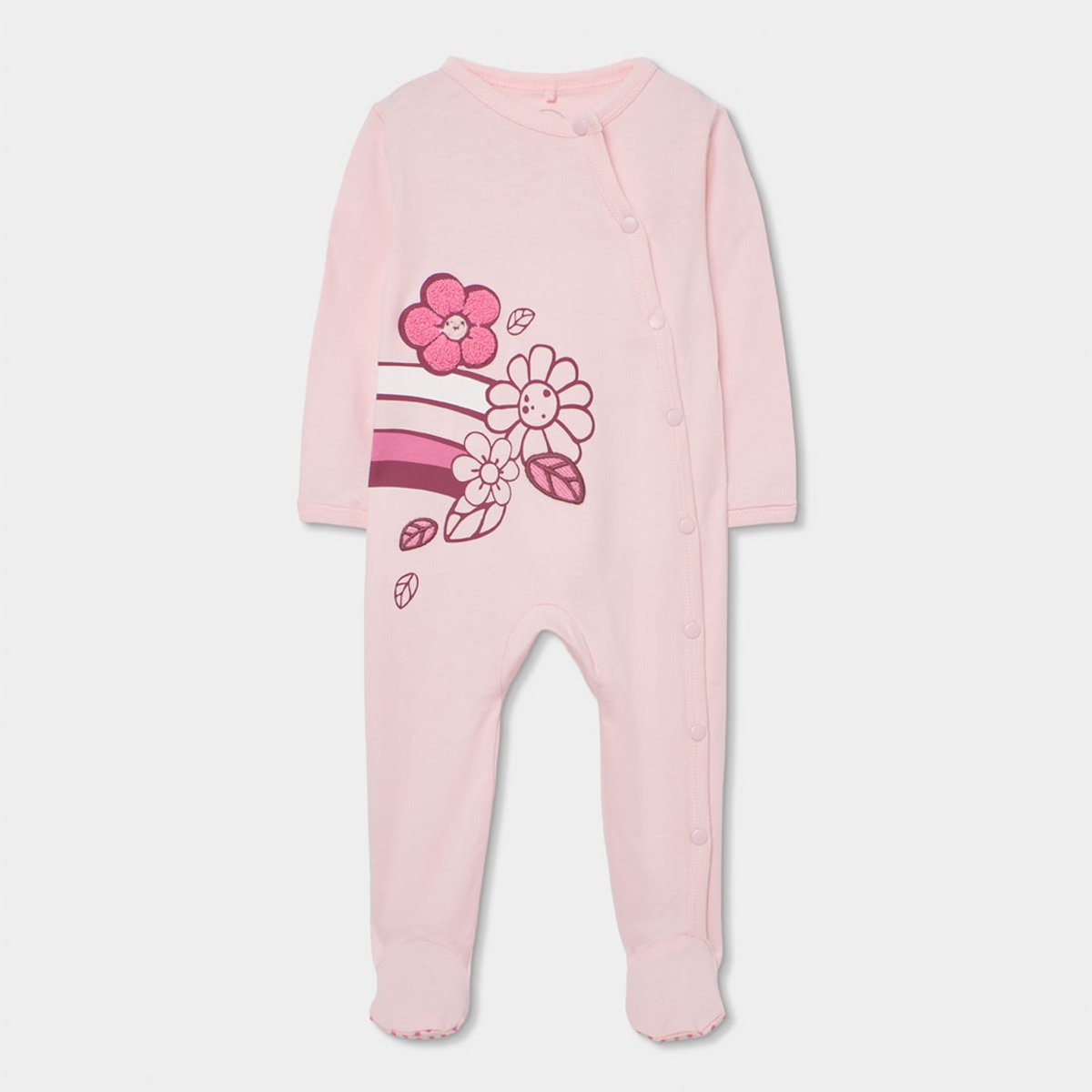 Pyjama bébé en coton rose, BOBOLI