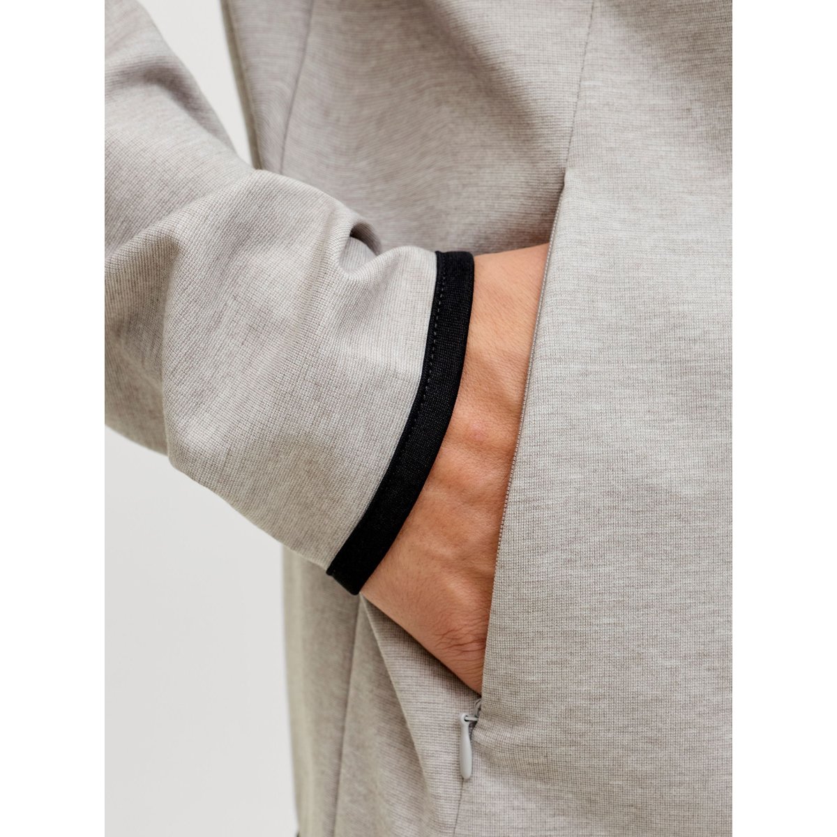 Sweat À Capuche Zippé grise - light grey melange, JACK & JONES